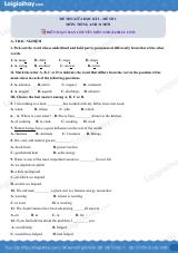 Đề số 1 - Đề kiểm tra giữa kì 2 - Tiếng Anh 11 mới